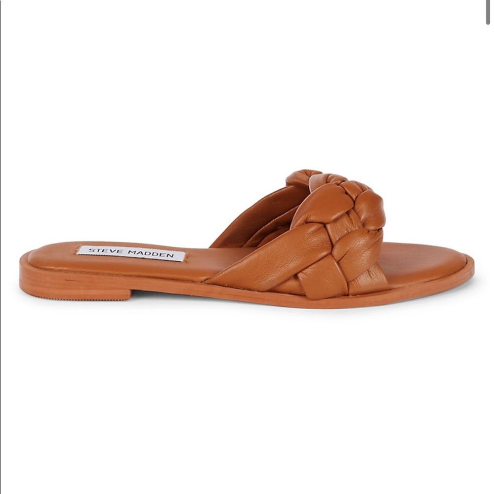 Steve Madden Braided Sandals Cognac